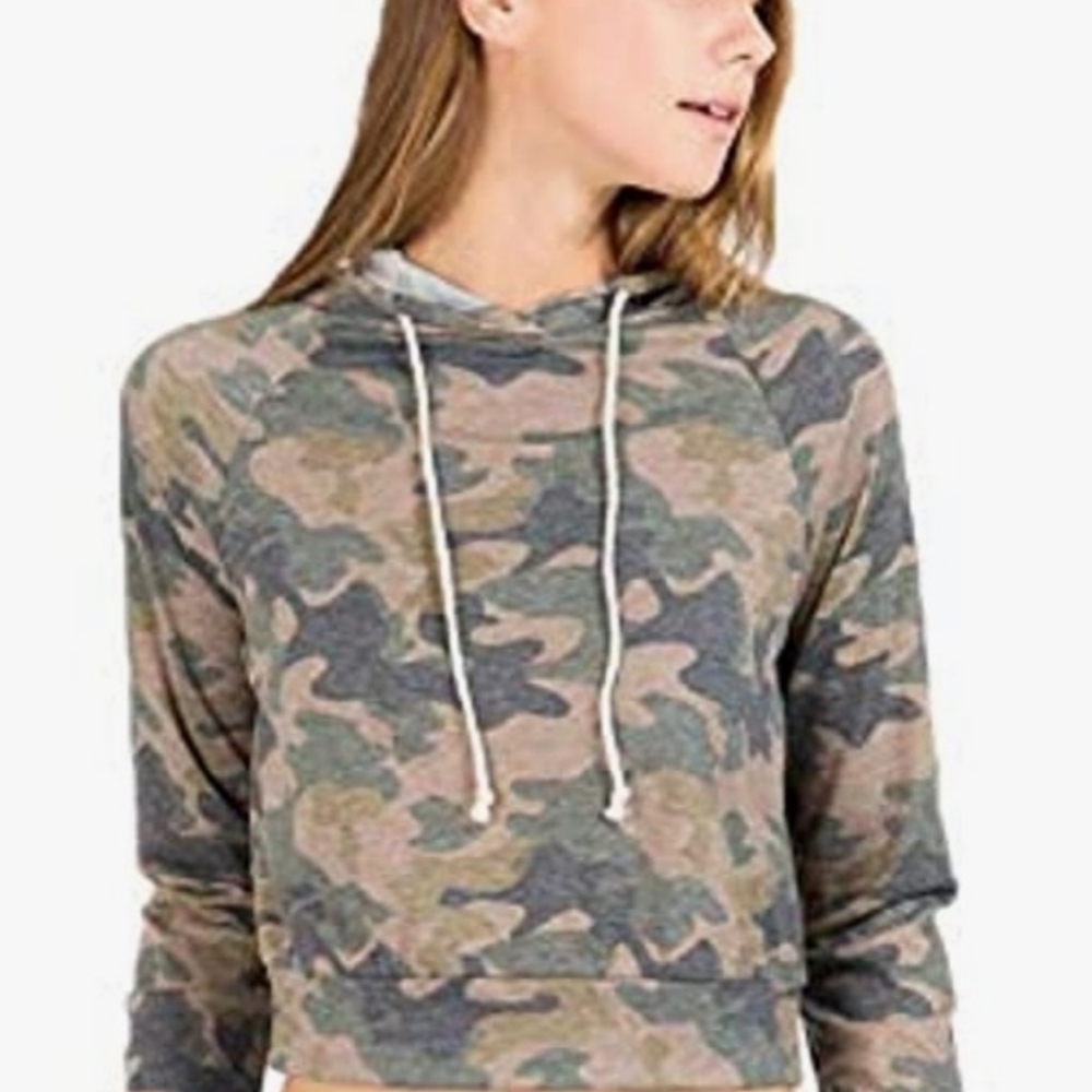 Hoodie Cropped Camo Medium - Picture 8 of 9